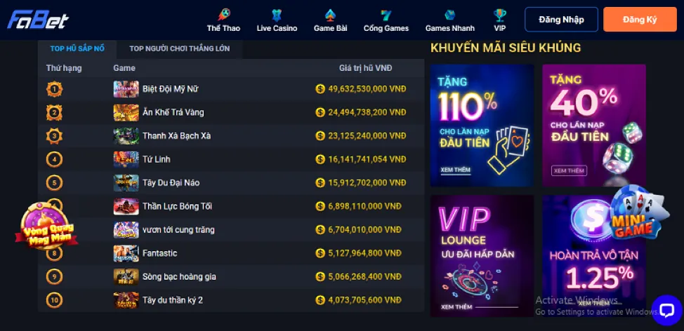 Hoàn trả cược hàng tuần go789 win